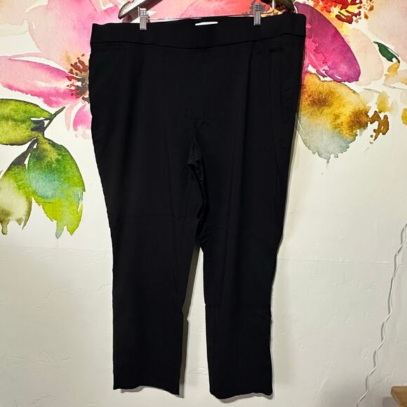 Liz Claiborne Lisa Pants Womens Plus 22W Black Dress Pull On Pants Business - Picture 1 of 6